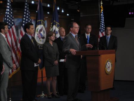 Congressman Guthrie speaks at a press conference on job creation on December 8, 2009