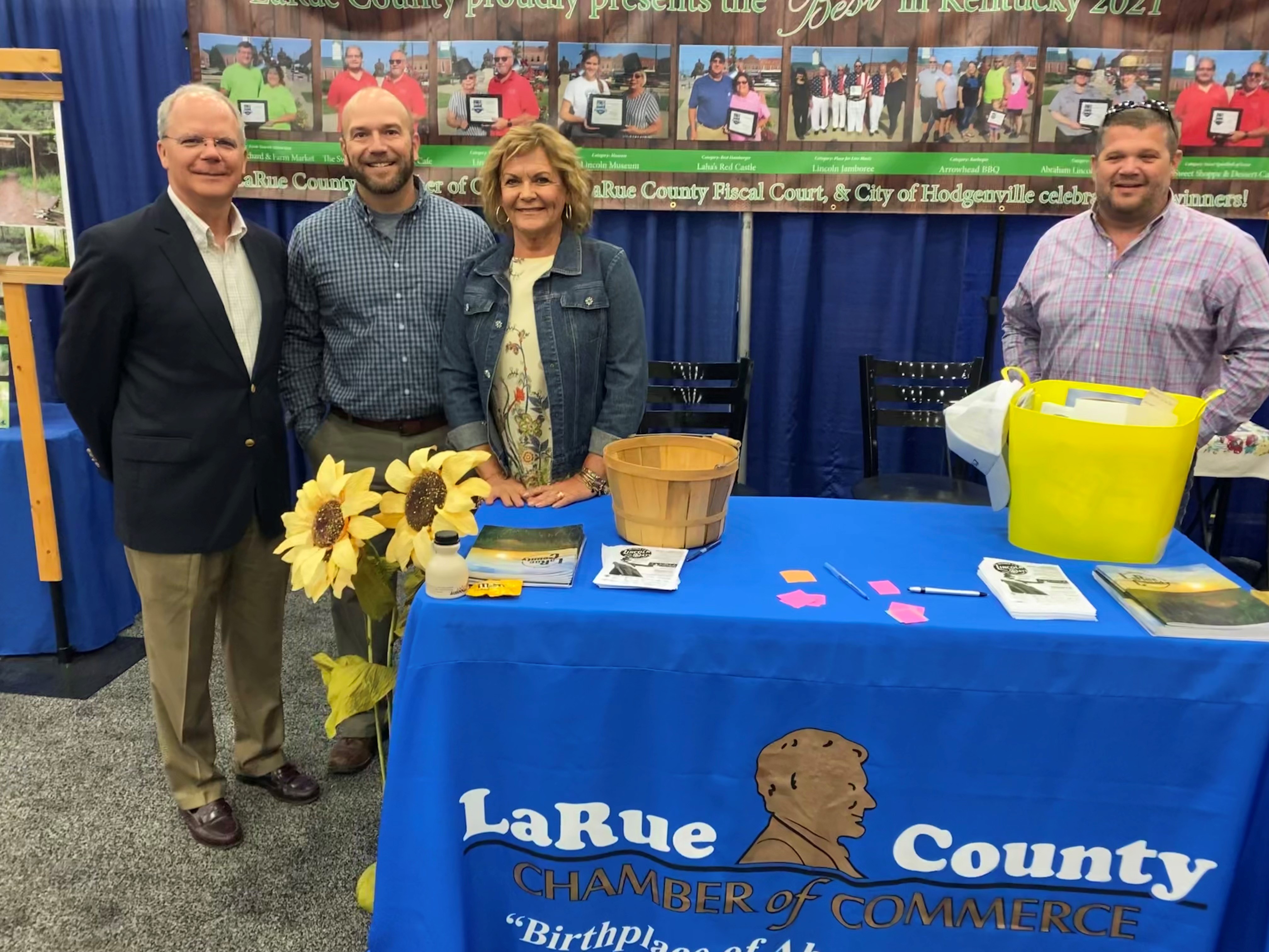 Rep. Guthrie at the LaRue County booth at the Kentucky State Fair