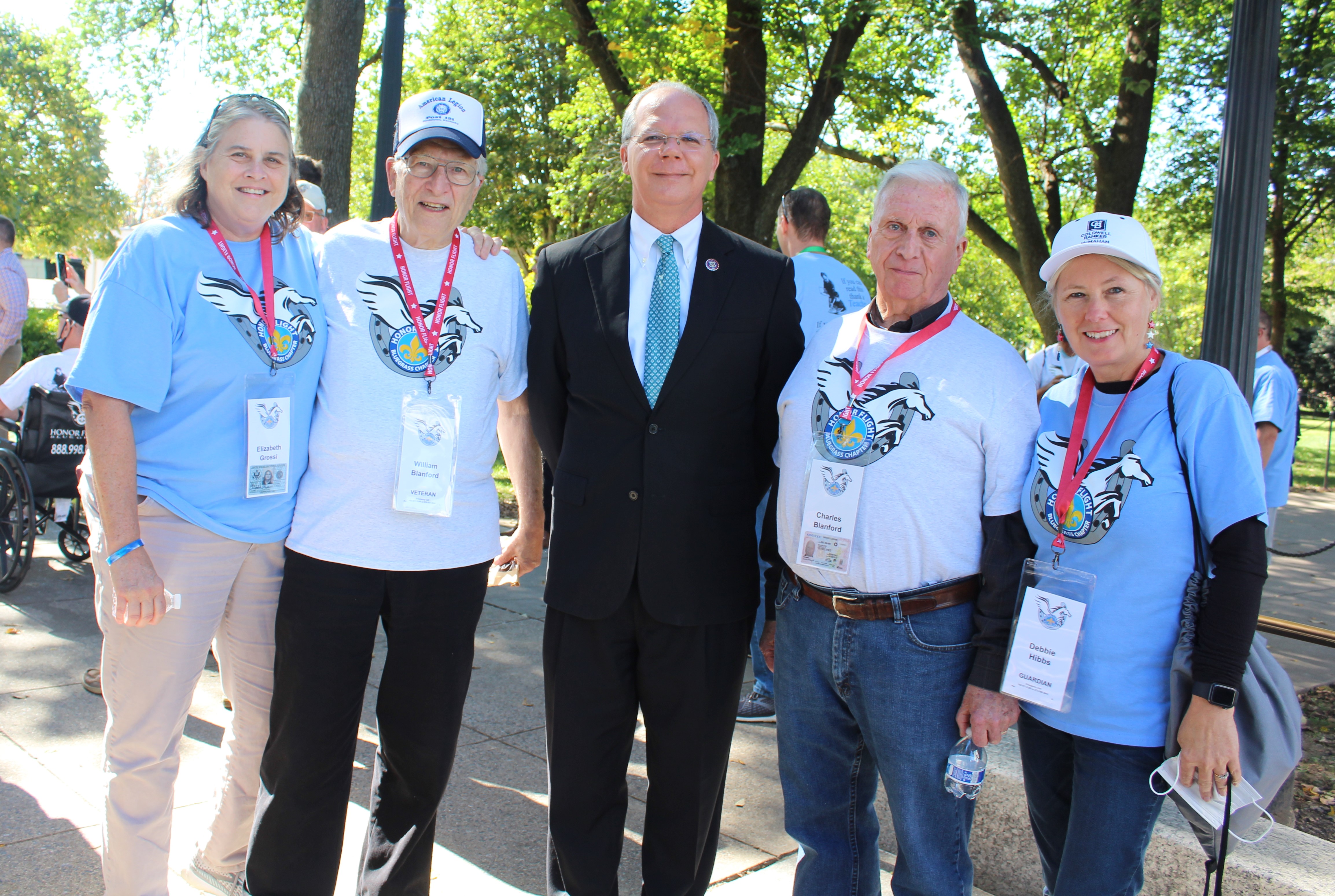 Rep. Guthrie at the World War ll Memorial meeting Kentucky veterans and their families