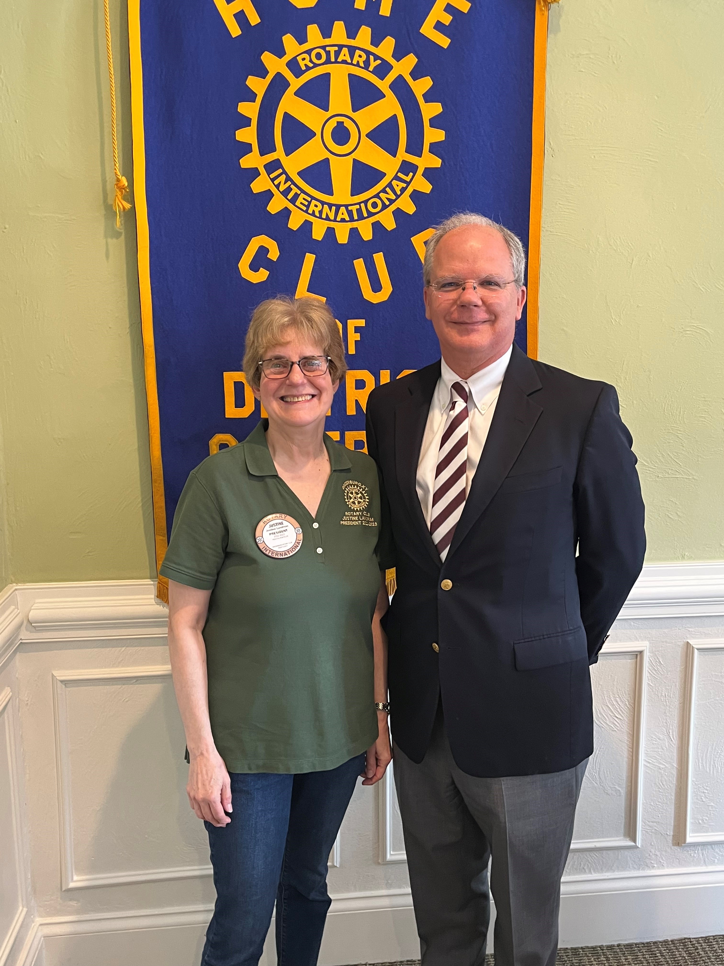 Rep. Guthrie meeting with Greensburg Rotary President Justine Landrum