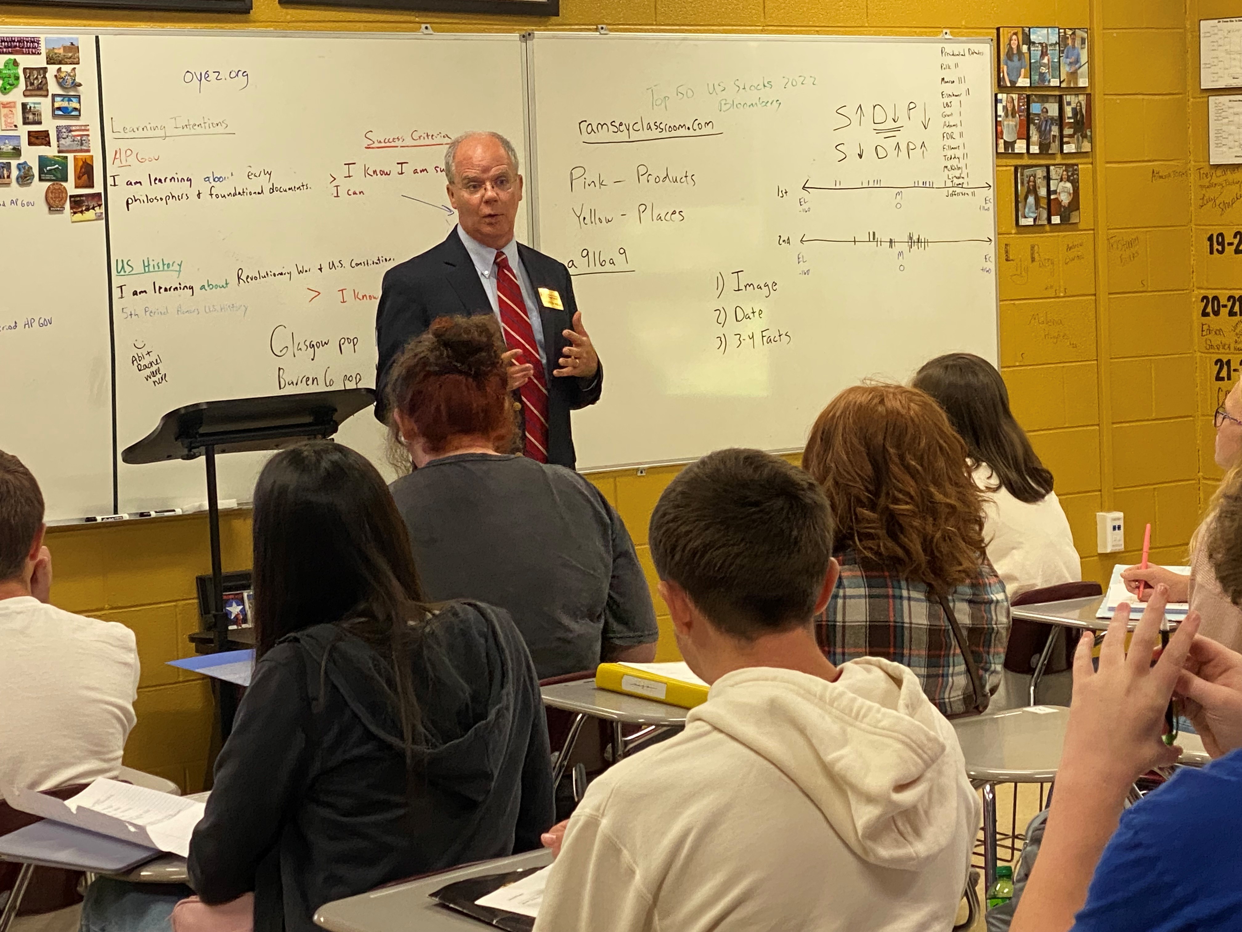 Rep. Guthrie speaking to Barren County High School students