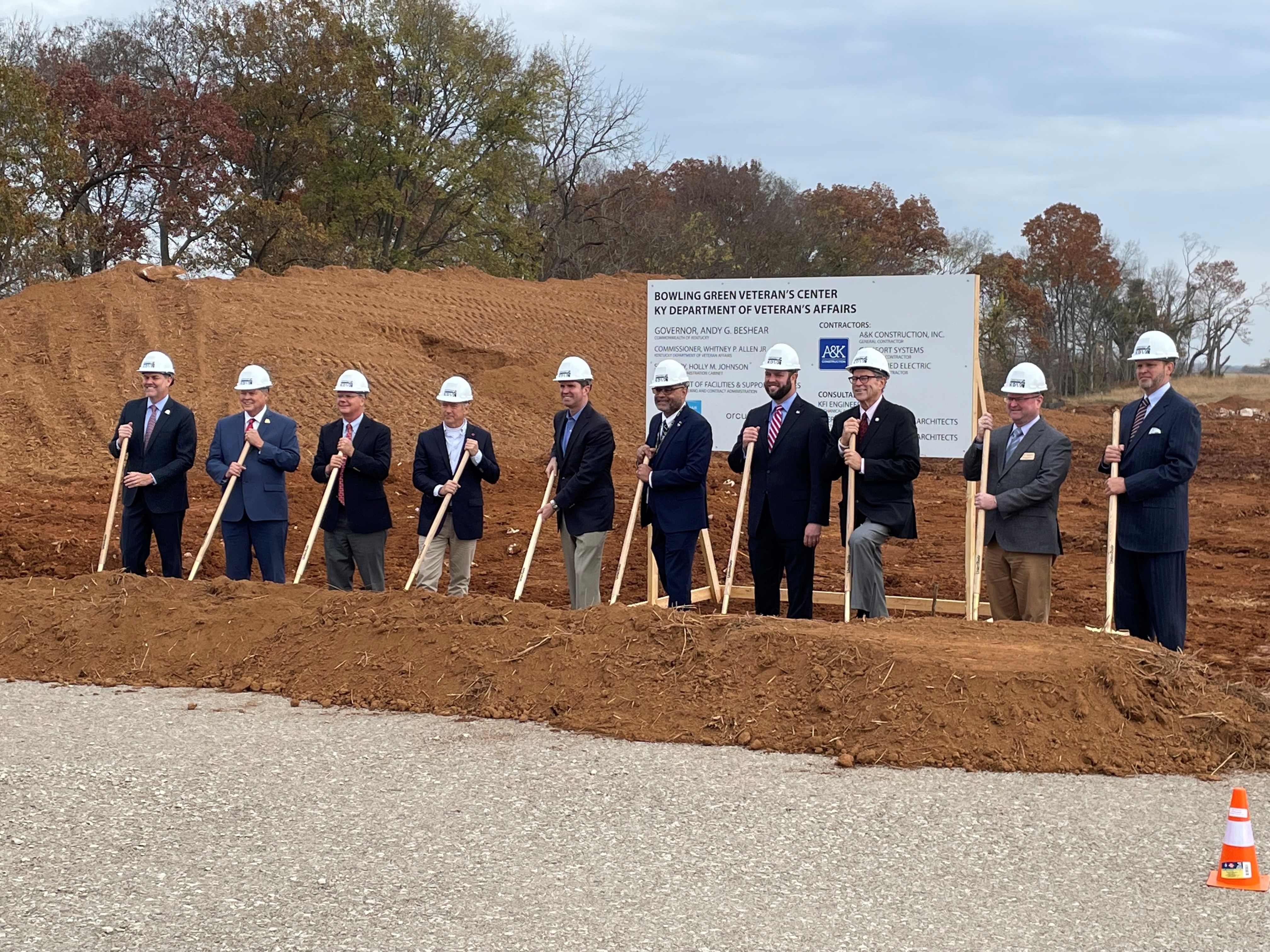 Guthrie participating in the Bowling Green Veterans Center groundbreaking