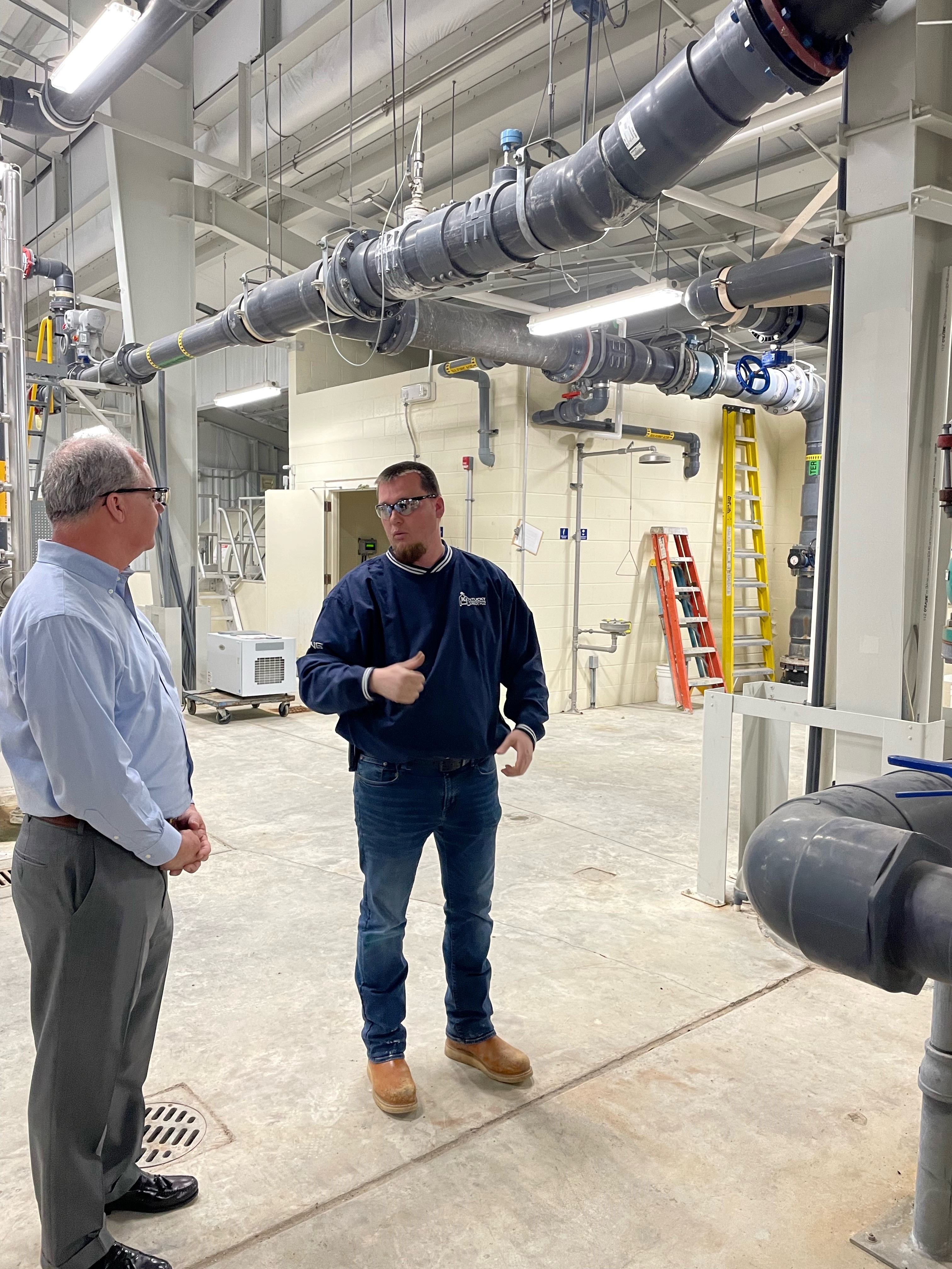 Rep. Guthrie touring a water plant in Hardinsburg