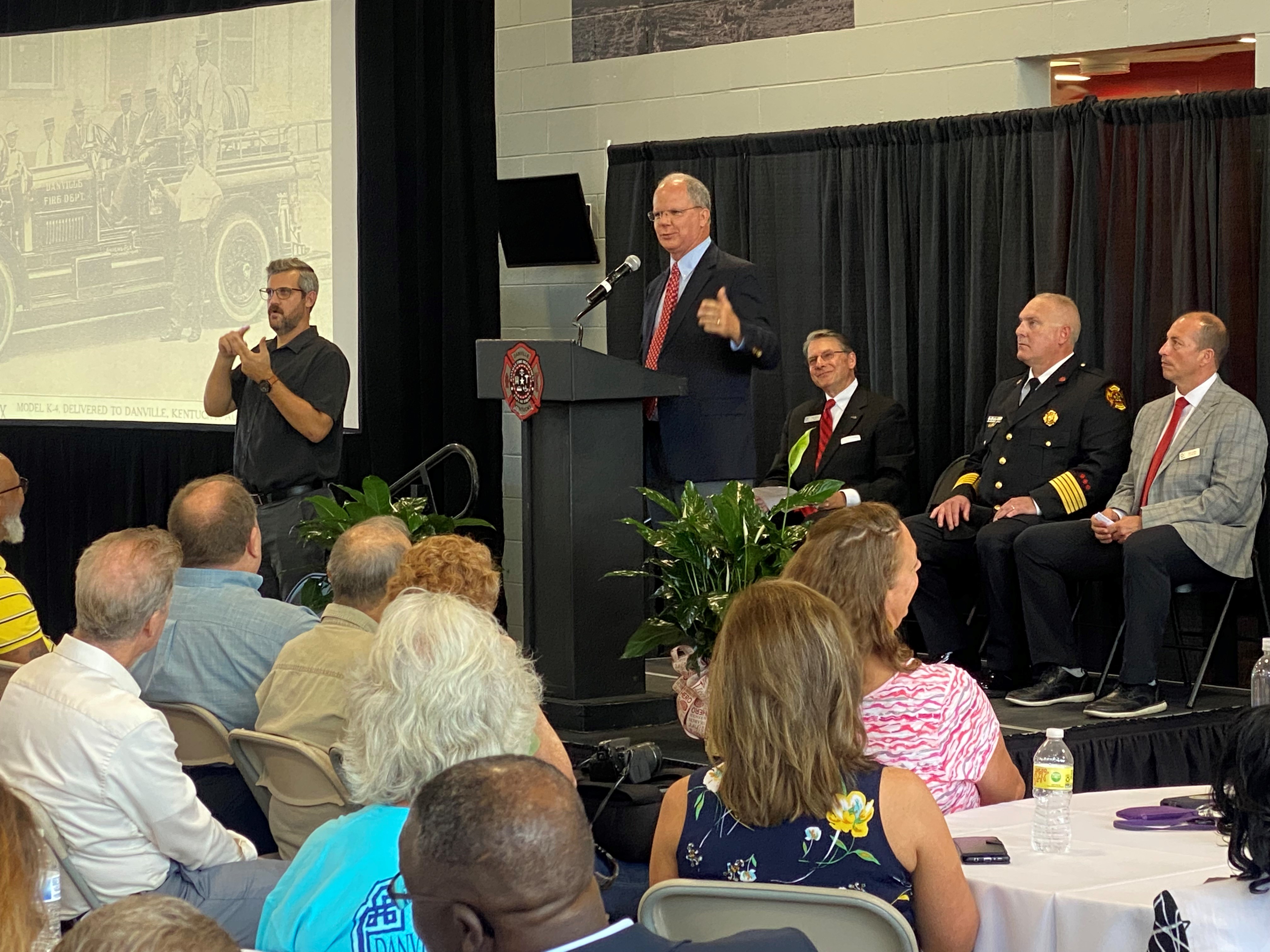 Rep. Guthrie at the dedication of Danville Fire Department