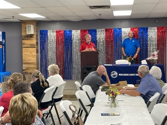 Speaking to Muhlenberg Farmers